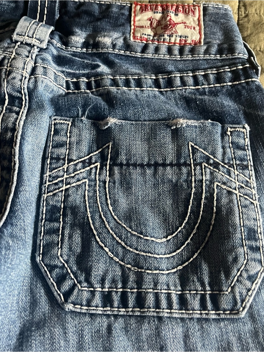 True Religion Light Blue Flared Jeans - Picture 8 of 11